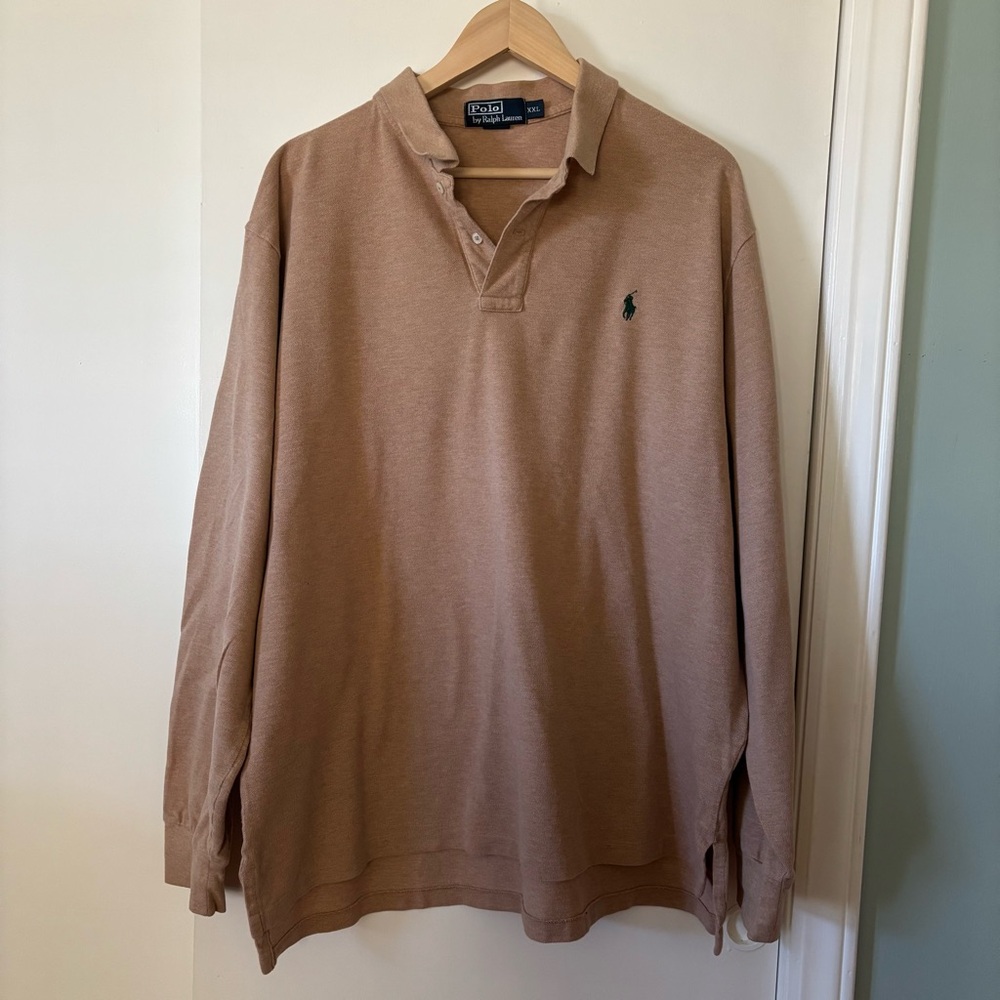 Polo by Ralph Lauren Men's Tan Long Sleeve Shirt